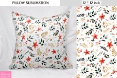 Watercolor Flower Pillow Sublimation Product Image 1