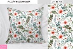 Watercolor Wild Flowers Pillow Sublimation Product Image 1