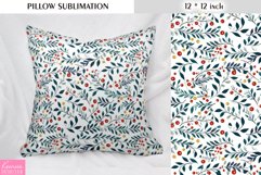 Watercolor Wild Flowers |Spring Pillow Sublimation Product Image 1