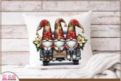 Merry Christmas Gnomes vintage pickup truck, Christmas Gnome Product Image 6