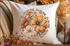 It's Fall Y'all flower faux embroidery, Fall Floral png Product Image 4