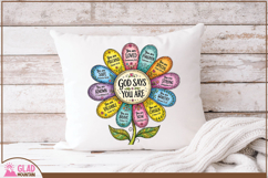 God says you are known, valuable, worthy, strong, loved png Product Image 4