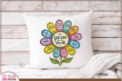 God says you are known, valuable, worthy, strong, loved png Product Image 4