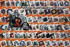 Crazy Halloween | Pillow Sublimation Design Product Image 1