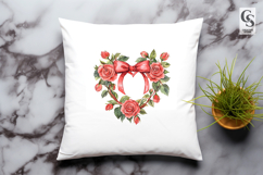 Romantic Floral Heart Wreath Clipart Sublimation PNG Product Image 3