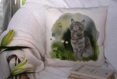 Watercolor Cat Illustration PNG Hand Drawn |Sublimation Product Image 4