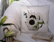 White Sunflower clipart|Floral Sublimation design|Garden PNG Product Image 7
