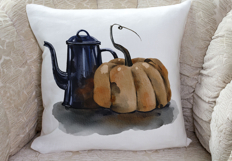 Hand-drawn illustration of teapot and pumpkin Product Image 5