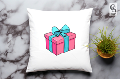 Gift Box with Ribbon Clipart Sublimation PNG Product Image 2