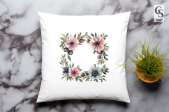 Anemone Floral Frame Clipart Sublimation PNG Product Image 2