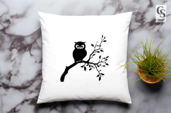 Owl Silhouette Clipart Set PNG Product Image 2