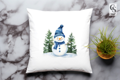 Snowman Winter Clipart Sublimation PNG Product Image 2