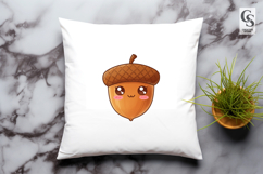 Cute Acorn Face Clipart PNG Product Image 2