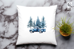 Snow Cabin &amp; Winter Truck Clipart Sublimation PNG Product Image 2