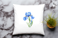 Blue Iris Flower Clipart PNG Product Image 2
