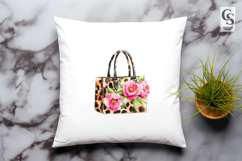 Floral Leopard Handbag Set clipart sublimation png Product Image 3