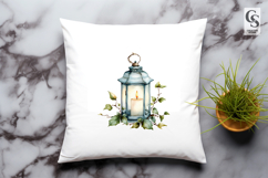 Vintage Candle Lantern Clipart Sublimation PNG Product Image 2