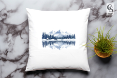 Blue Mountain Lake Clipart Sublimation PNG Product Image 2