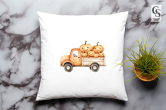 Pumpkin Truck Clipart Sublimation PNG Product Image 2