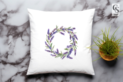 Lavender Wreath Clipart Sublimation PNG Product Image 2