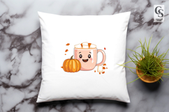 Pumpkin Mug Marshmallow Sublimation PNG Product Image 2