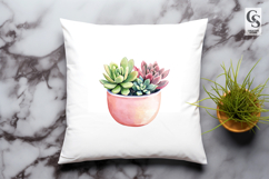 Watercolor Succulent Plant Clipart Sublimation PNG Product Image 2