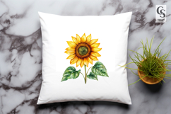 Sunflower Stem Clipart Sublimation PNG Product Image 2