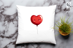 Cute Heart Balloon Clipart PNG Product Image 2