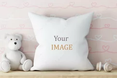 Mockup White Pillow in JPG | Craft Mockups Product Image 1