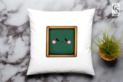 Cute Kawaii Chalkboard Face Clipart Sublimation PNG Product Image 3