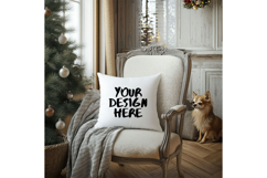 Christmas Pillow Mockup Blank White Pillow Winter Decorate Product Image 1
