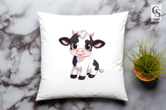 Cute Baby Cow Clipart Sublimation PNG Product Image 3