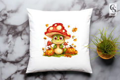 Cute Mushroom Monster Clipart PNG Product Image 3
