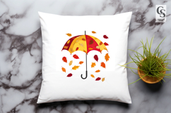 Autumn Umbrella Clipart PNG Product Image 3