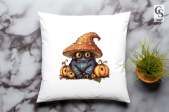 Mushroom Monster Pumpkin Clipart Sublimation PNG Product Image 3