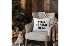 Christmas Pillow Mockup Blank White Pillow Winter Decorate Product Image 1