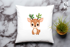 Cute Baby Deer Woodland Clipart Sublimation PNG Product Image 3