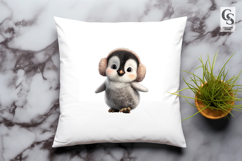 Cute Penguin Ice Skating Clipart Sublimation PNG Product Image 3