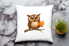 Cute Autumn Owl Clipart PNG | Fall Owls Illustration Product Image 3