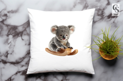 Cute Koala on Rocking Horse Clipart Sublimation PNG Product Image 3