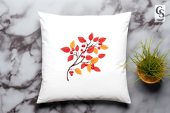 Autumn Red Berry Branch Clipart PNG Product Image 3