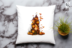 Pumpkin Tower House Clipart PNG Product Image 3