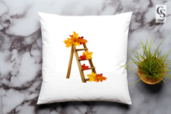 Autumn Wooden Ladder Clipart PNG Product Image 3