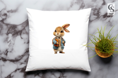 Bookish Bunny Clipart PNG Product Image 2