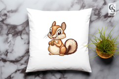Cute Squirrel Clipart PNG Woodland Animal Illustration Product Image 3