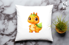 Autumn Kawaii Baby Dinosaur Clipart Sublimation PNG Product Image 3