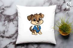 Cute School Dog Clipart Sublimation PNG Product Image 3
