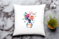 Perfume Bottle Floral Clipart PNG Product Image 2