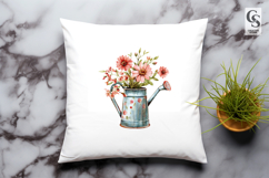 Watering Can with Flowers PNG Clipart Product Image 3