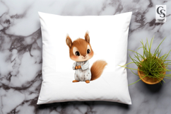 Cute Chipmunk in Pajamas Clipart PNG Product Image 2